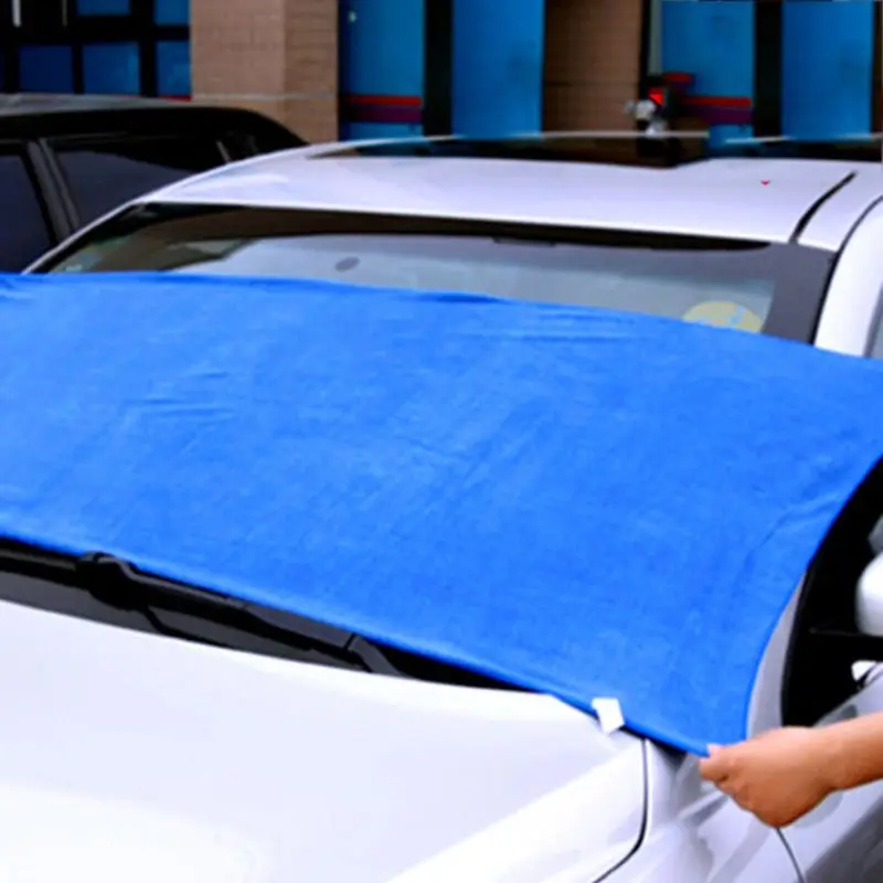 

160*60cm 1Pcs Blue Soft Absorbent Wash Cloth Car Auto Care Microfiber