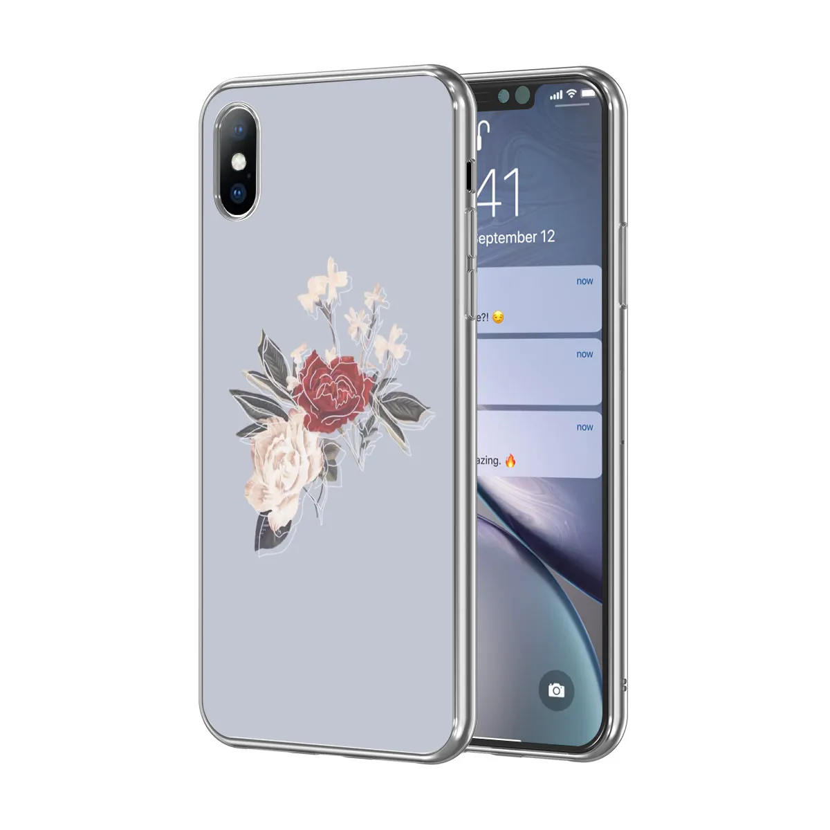 Чехол для телефона Ottwn Flowers для iPhone 11 7 8 6 6s Plus, мягкий чехол с цветными листьями розы для iPhone XS 11 Pro Max XR X 5 5S - Цвет: T2