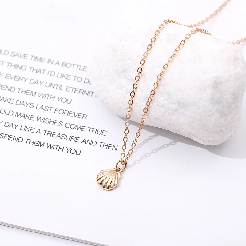 

colar vsco Fashion Jewelry Shell Styling Alloy Shell Necklace Mermaid Shell Necklace Female Bohemian Conch Sea Shell Necklace