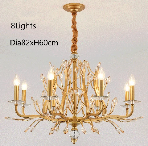 8Lights Dia82cm Современная люстра, хрустальный светильник, люстра для гостиной, спальни, подвесные люстры, лофт, домашний декор, люстры, хрустальный светильник, светильник - Цвет абажура: 8Lights Dia82cm