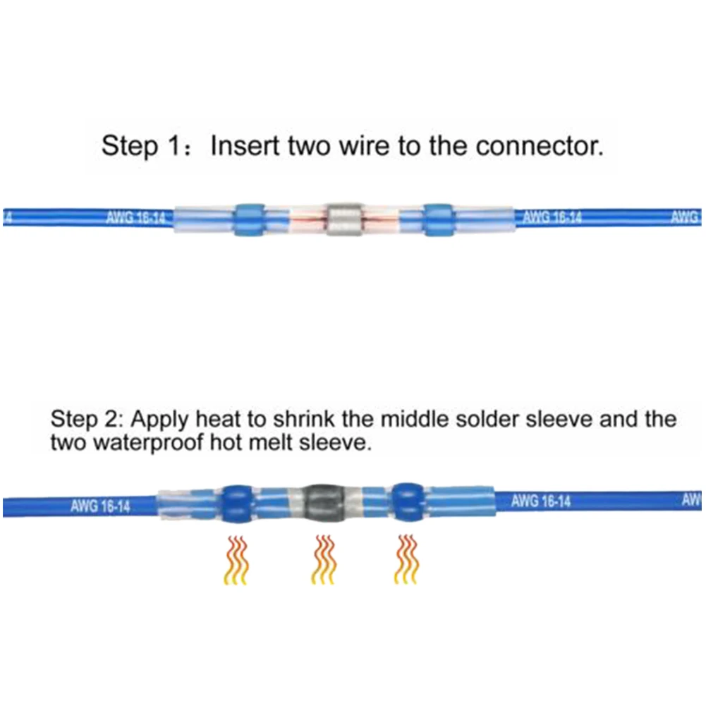 120pcs изолированный Электрический терм усадочная Водонепроницаемый морской припоя уплотнения соединитель проводников разъем лодка автомобильной совмещенные терминалы