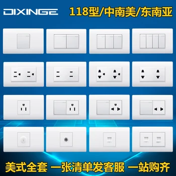 

118 type Southeast Asian American socket American standard wall switch Central American American standard power socket