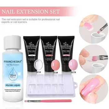 

Poly Gel Builder Set Poly Gel Nail Extensions Kit Nail Crystal Extension Gel Set For Nails Daily Care