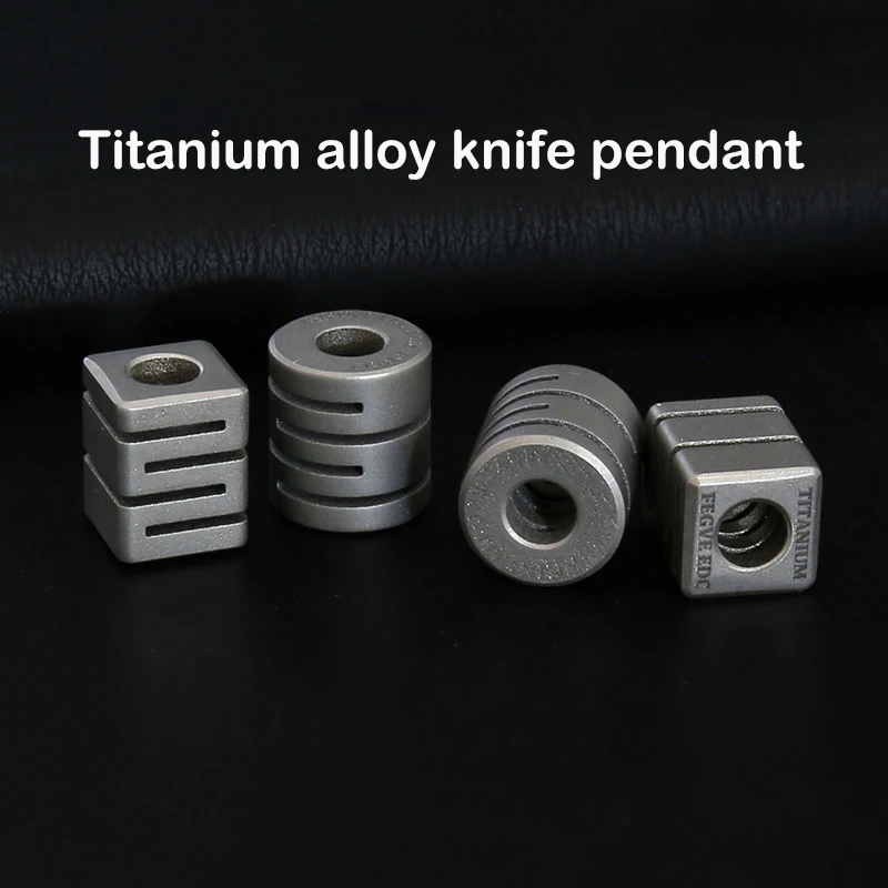 

Titanium Alloy Knife Beads EDC Pendant Handmade DIY Paracord Pendant Flashlight Pendant