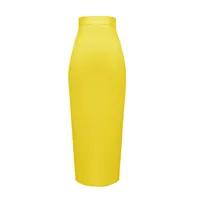 Wholesale Women's Elastic Candy Color Bandage Skirt Bodycon Midi Calf Pencil Skirt For Elegant Ladies Formal Business Skirts - Image 5