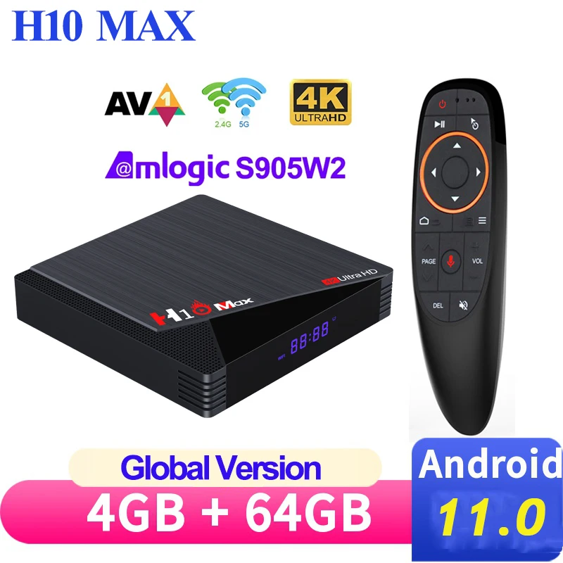 Приставка Смарт-ТВ H10 MAX 4 + 32/64 ГБ USB 1080P H.265 4K 60fps | Электроника