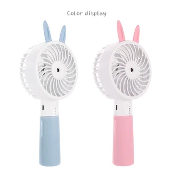 

Portable Mist Fan Electric USB Rechargeable Handheld Mini Fan 2000MAh Cooling Air Conditioner Humidifier