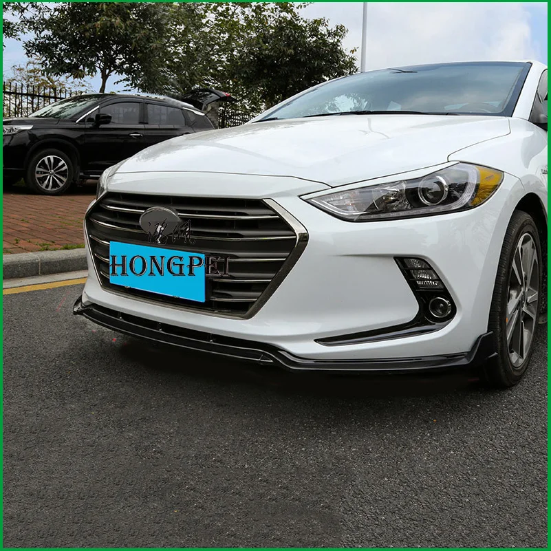 Для hyundai Elantra Avante передний бампер для губ нижние вентиляционные решетки и диффузоры защитная пластина спойлер обшивка обшивки