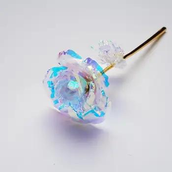 

Drop Shipping Valentine's Day Creative Gift 24K Foil Plated Rose Gold Rose Lasts Forever Love Wedding Decor Lover Lighting Rose