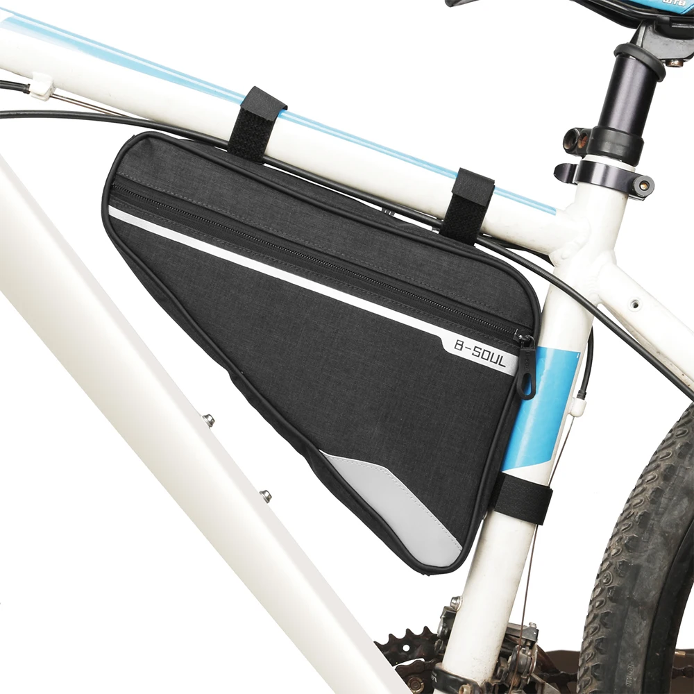 B-Soul Bike Bicycle Cycling Bag Front Tube Frame Phone Waterproof Bags Triangle Pouch Holder | Спорт и развлечения