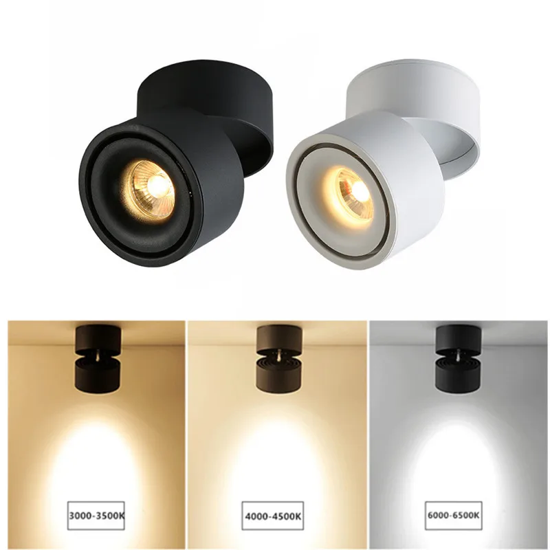 

360 Degree Rotatable Surface Mounted Ceiling Downlight 7W 10W 12W 15W LED Ceiling Spot Light for Kitchen Living room Decor