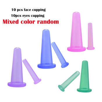 

20pcs Silicone Body Massage Cups Face Neck Back Eyes Massage Vacuum Cans Anti-cellulite Massager Suction Cup Treatment
