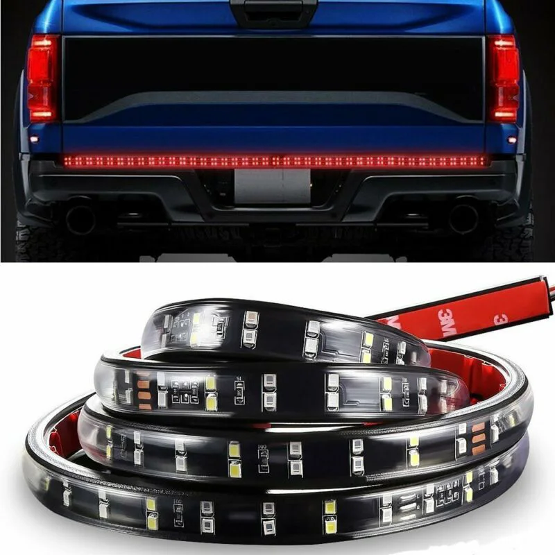 

4PIN 60" Double Row LED Truck Tail Light Strip Bar DC12V 20W Reverse Brake Turn Signal Lamp 7500K IP67 155CM