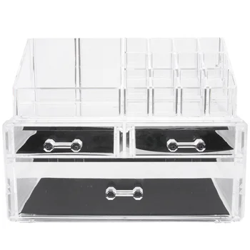 

1pc Transparent Storage Box Desktop Organizer Drawer Type Storage Box Cosmetics Container for Cosmetics Desktop Home