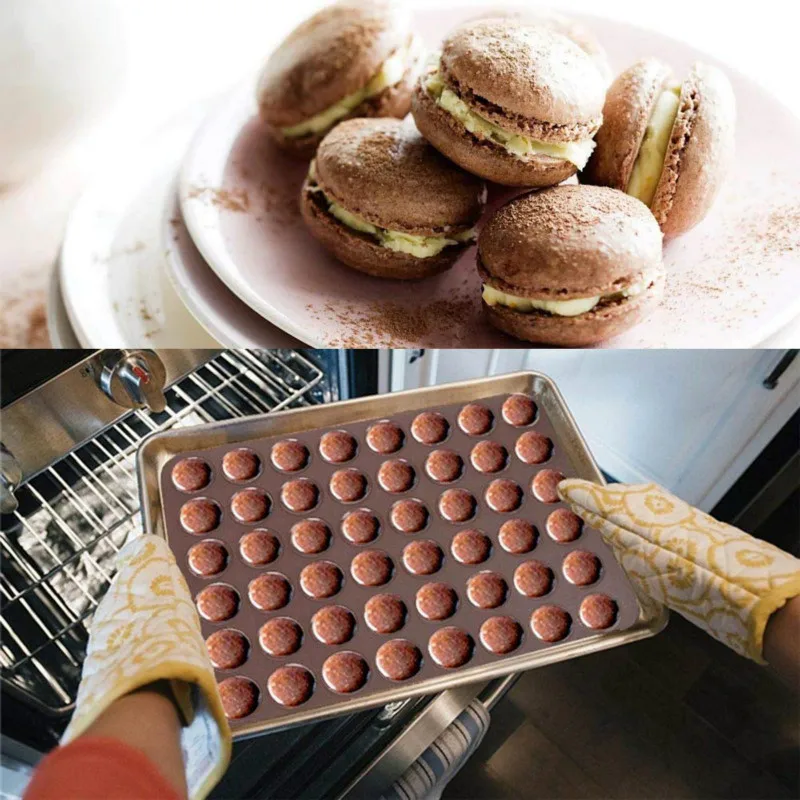2 шт./компл. большой мгновенной проявки Macaroon Комплект Макарон силиконовый коврик для выпечки с антипригарным покрытием набор формочек для 48 Ёмкость горшок для печенья "макарон" для украшения торта