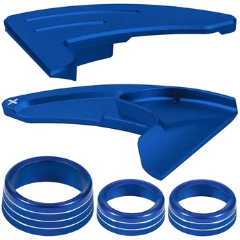 

5Pcs for Dodge Challenger 2015-2020 Steering Wheel Shift Paddle+Air Conditioner Switch CD Button Knob