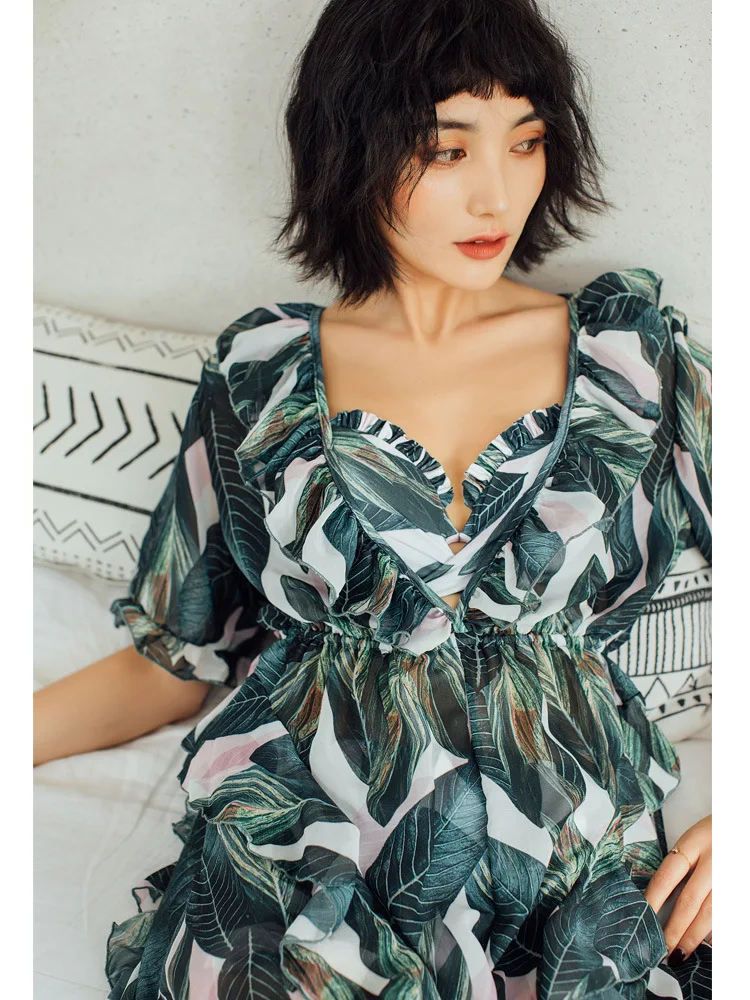 

South Korea Bathing Suit Women's Three-piece Set Graceful Sexy Bikini Split Type Conservative Small Bust Gathering Bubble Hot Sp