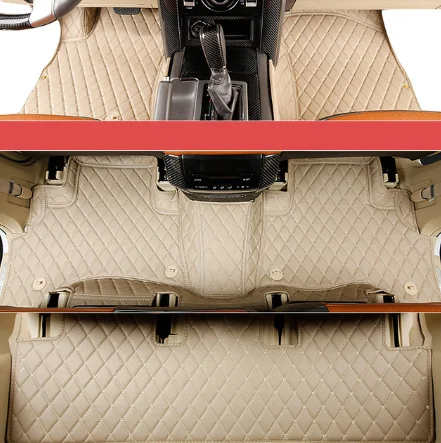 beige Волокно Кожаный Автомобильный салон автомобиля коврик для lexus gx gx460 2011 2012 2013 аксессуары - Цвет: beige
