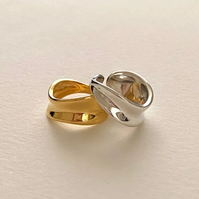 Silver Irregular Ring Statement Minimalist Ring