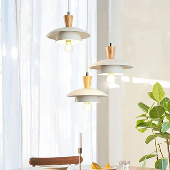 

Nordic Iron LED Pendant Lights Lighting Macaron Pendant Lamp Living Room Bedroom Restaurant Light Fixtures Loft Hanging Lamp