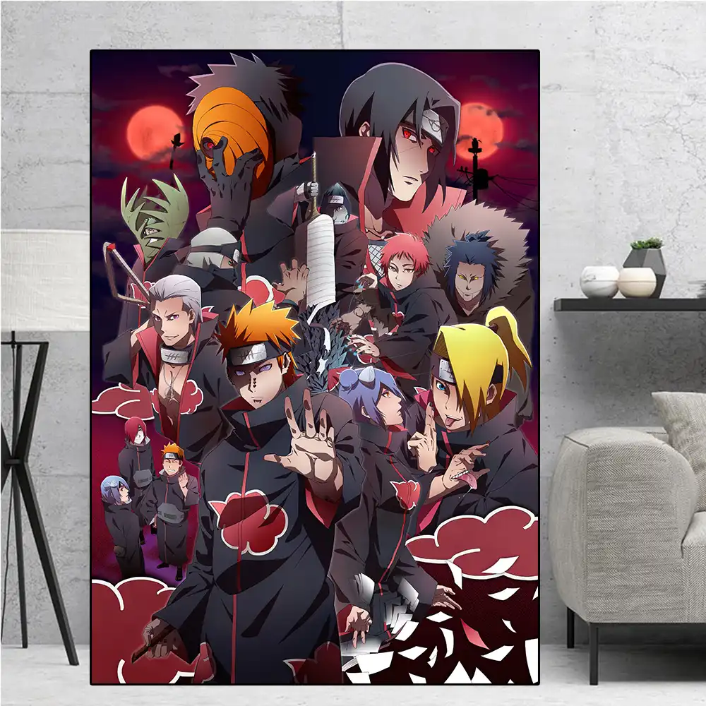 現代アートポスターアニメnaruto ナルト キャンバスの絵画やプリント壁画印刷ポスター壁ホームリビングルームの壁の装飾絵画 絵画 書道 Aliexpress
