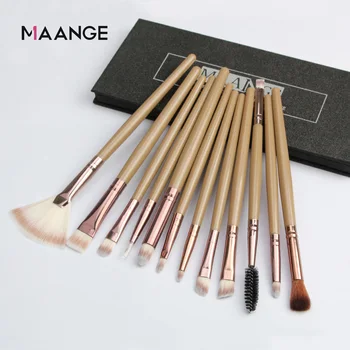 

MAANGE 12 Pcs Makeup Brushes Set Foundation Powder Eyeshadow Eyeliner Concealer Lip Eye Make Up Brush Kit Cosmetics Beauty Tools