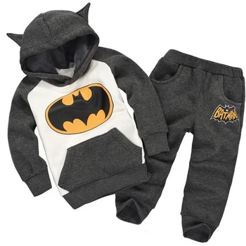 

Toddler Children Clothes Autumn Winter Girls Clothes Suit Batman Hoodied Pants Kids Outfit Christmas Suit For Boys Clothing Sets