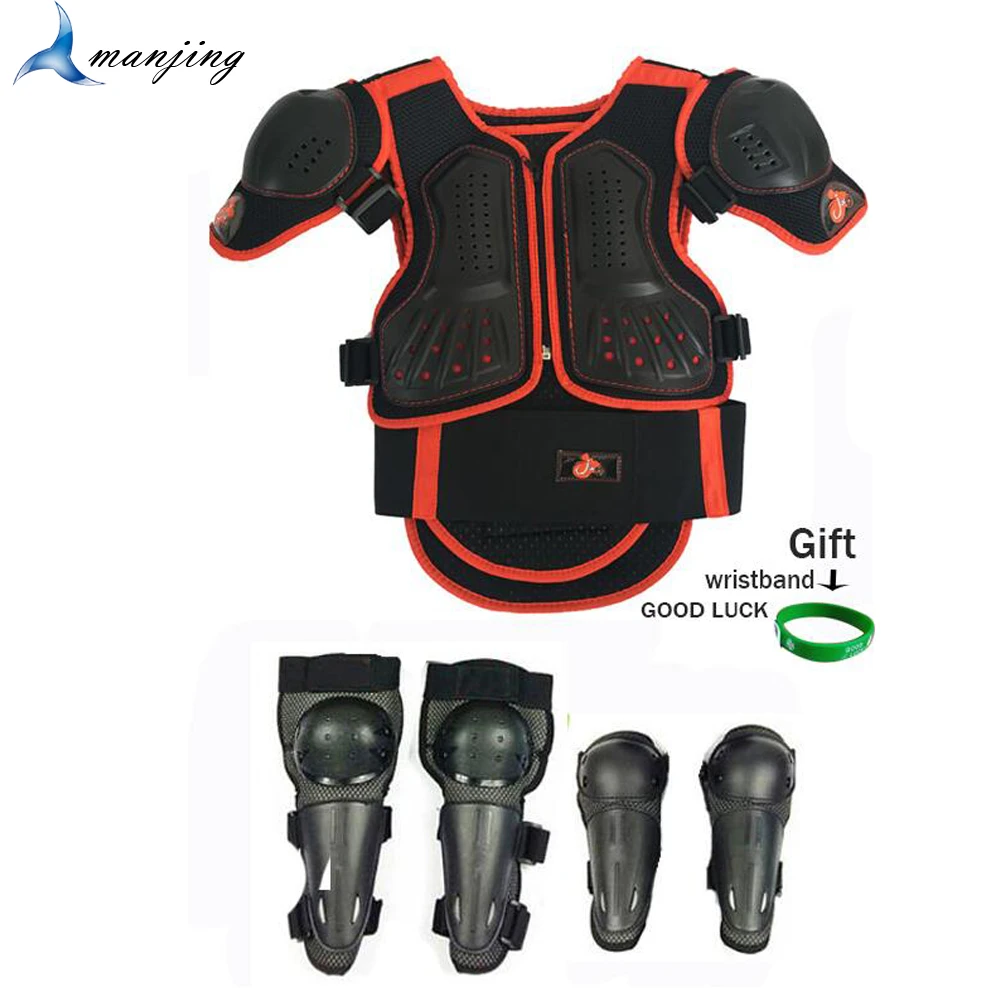 Armure De Protection Complete Du Corps Rouge Pour Enfants De 4 A 16 Ans Pour La Plage Pour Bebe Jeune Cheval Vtt Pit Bike Genou Coude Equipement De Gilet De Motocross Aliexpress
