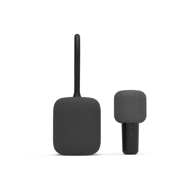 Xiaomi ULlife IK8 беспроводной Bluetooth динамик s диктофон портативный KTV ручной микрофон громкоговоритель для караоке звук громкий динамик - Цвет: Черный