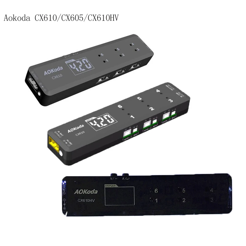 1s Aokoda CX605/CX610/CX610HV 6CH зарядное устройство для 1S Lipo LiHV FPV Racing Drone Kit|Наборы аксессуаров