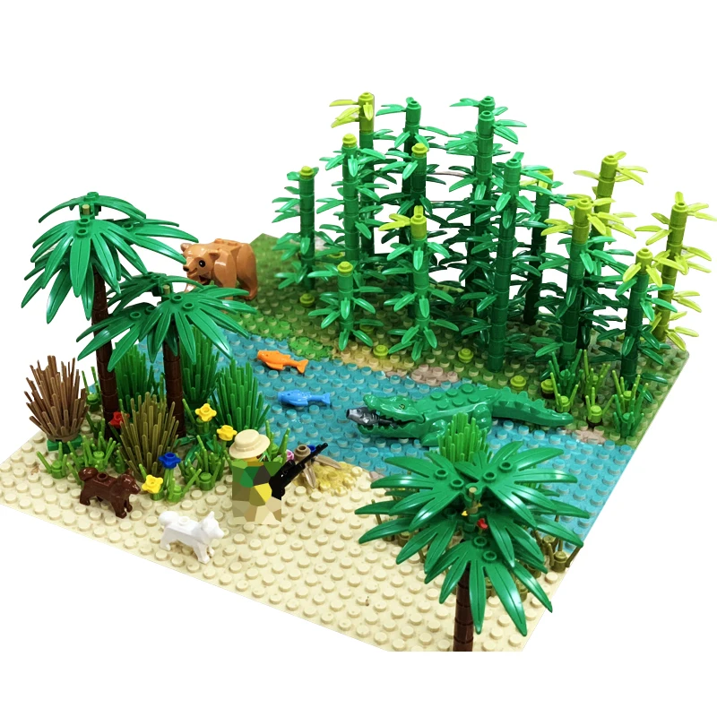 

For LEGOing City Rainforest Jungle Plate 2In1 Model Not Include Figures Building Blocks Toys Gifts Children For LEGOing City Set
