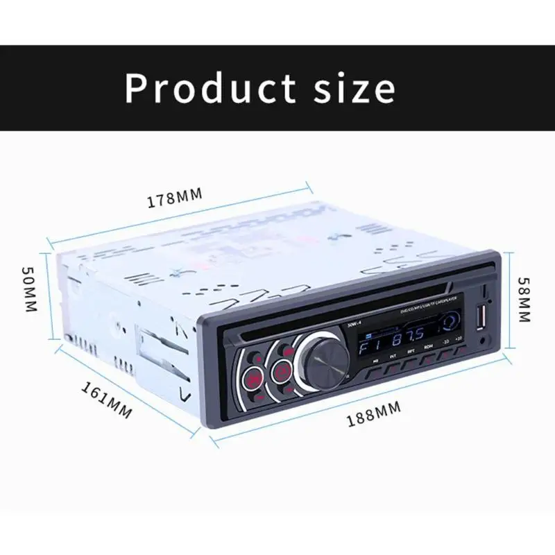 SWM 8169A Bluetooth стерео CD VCD dvd-плеер AUX USB FM радио головное устройство