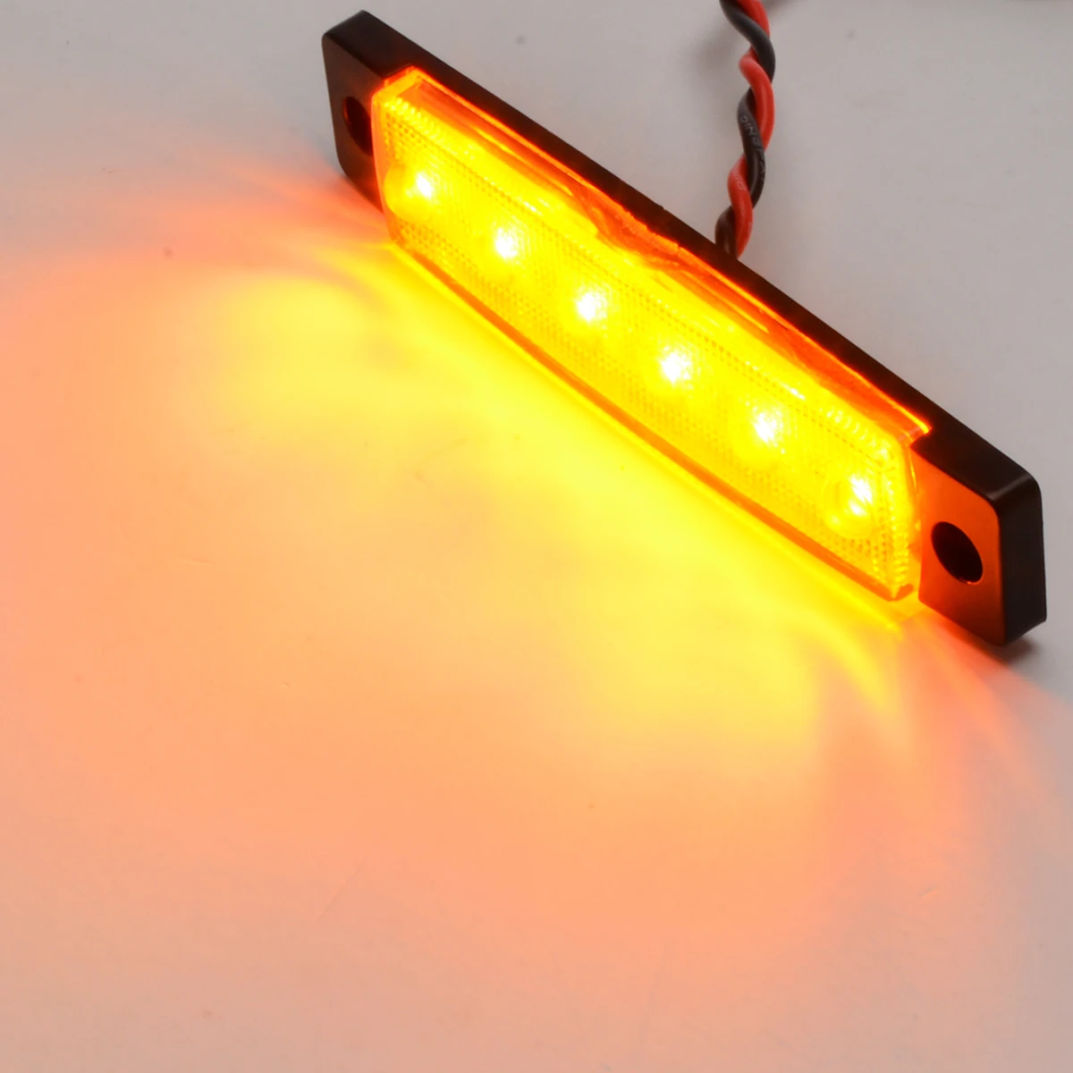 10pcs Amber Car External Lights LED 12V 6LED Auto Car Bus Truck Wagons Side Marker Indicator Trailer Light Rear Side Lamp