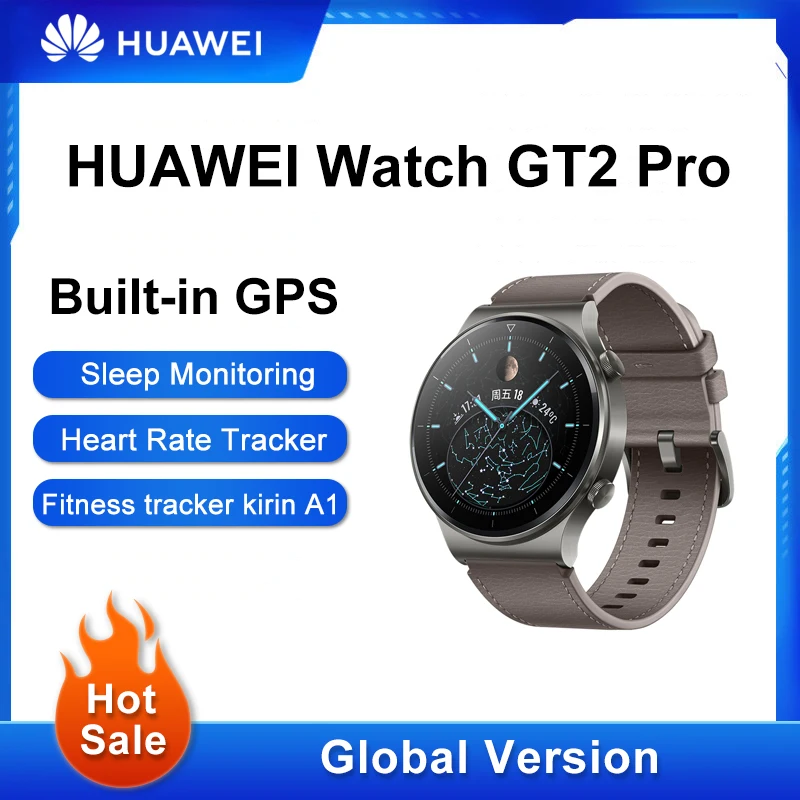 Original HUAWEI GT 2 Pro, Smartwatch Built-in GPS Smart Watch ,14 Days Battery Life, 5 ATM water proof ,Heart Rate Tracker