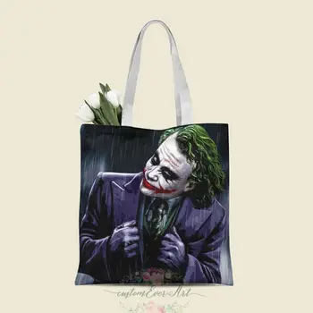 

Joker Dark Knight tote bag custom canvas tote bags for women for teacher Birthday Bags Gift Bag personalized gifts