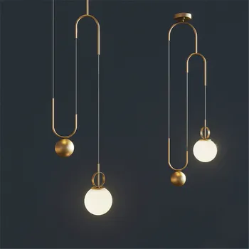 

Modern Glass Ball LED Pendant Lights Living Room Restaurant Bar Hotel Pendant Lamp Home Decor Creativity Adjustable Hanglamp
