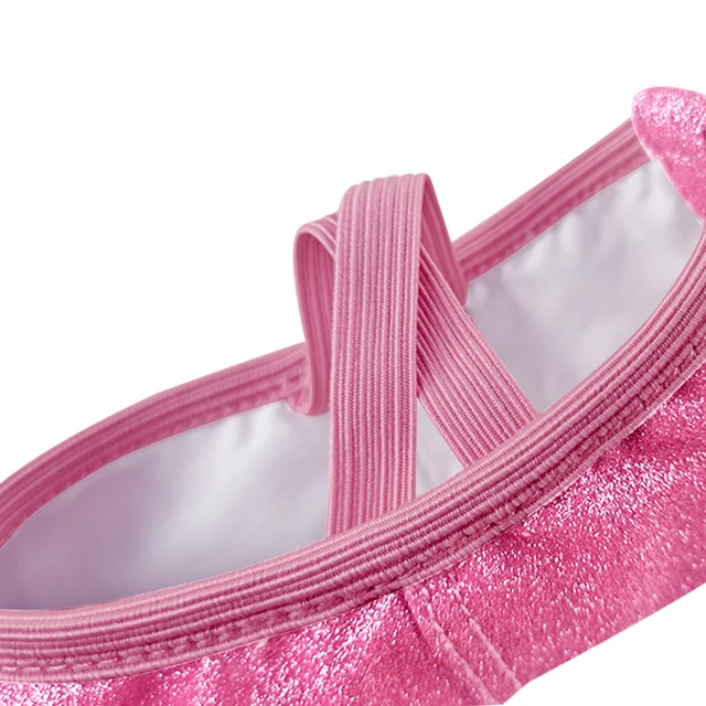 Nuevas zapatillas de Ballet Yoga gimnasio zapatillas planas brillo Rosa zapatillas de Ballet para niñas niños mujeres profesor