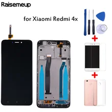 Aaaaкачество ЖК-дисплей для Xiaomi Redmi 4x сенсорный экран дигитайзер замена в сборе с рамкой+ инструменты и закаленная пленка и ТПУ чехол