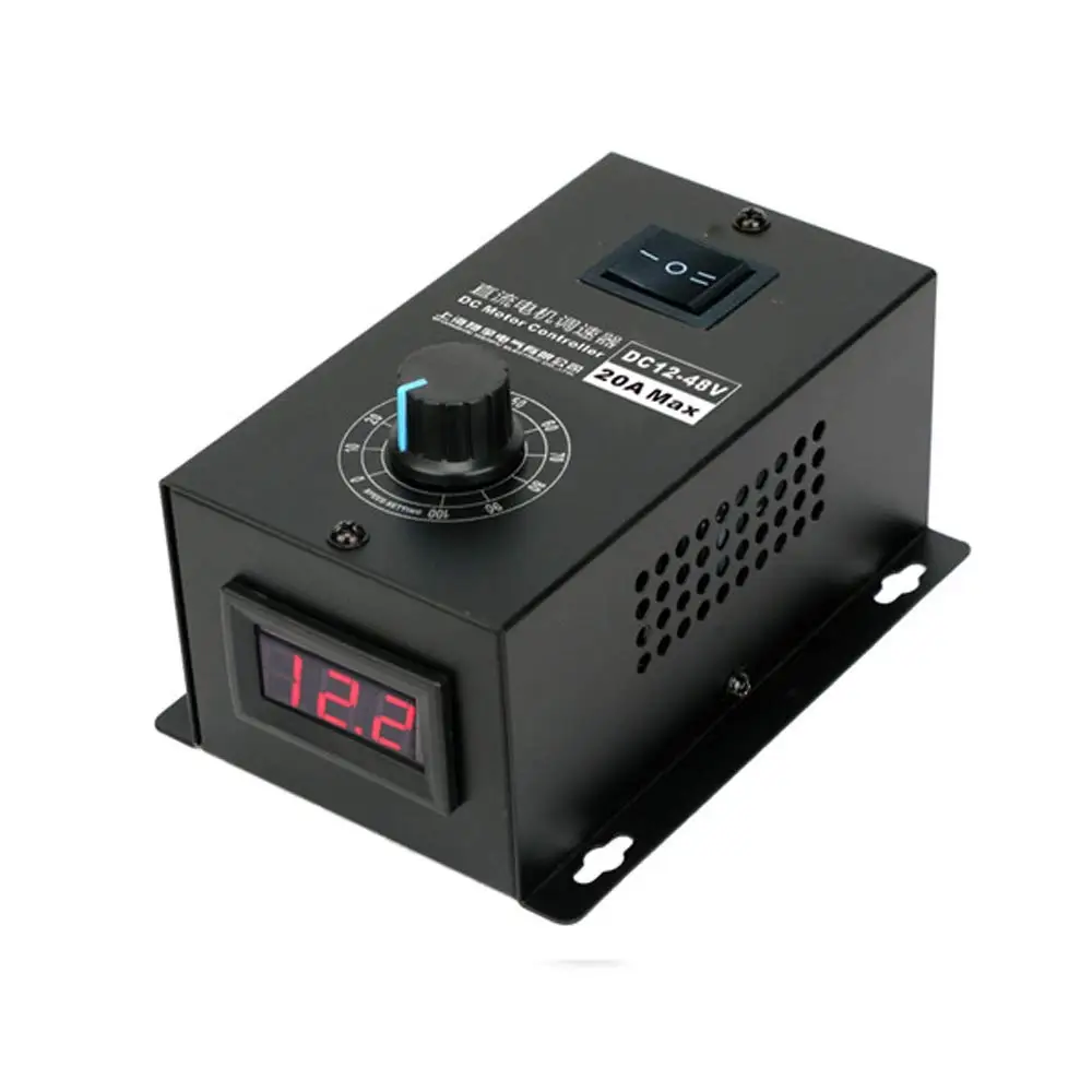 С источником питания от постоянного тока, 6-90V 15A контроллер скорости двигателя постоянного тока ШИМ-Регулятор 12В 24В 48В 60В 72В 90V 1000W Реверсивный