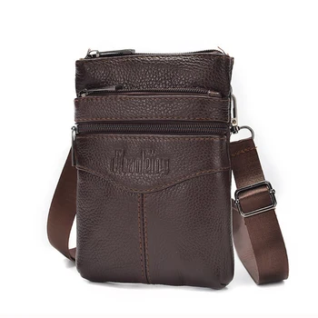 

Men's Leather Belt Bag Business Casual First Layer Cowhide Mobile Phone Bag Large Capacity Cross-body Shoulder Men's Belt Bag 30