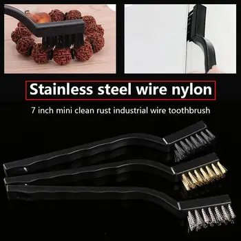 

Steel Wire Brush Rust Removal Black Cleaning Toothbrush Cleaning Brush Durable 7 Inches Cooking Clean Home