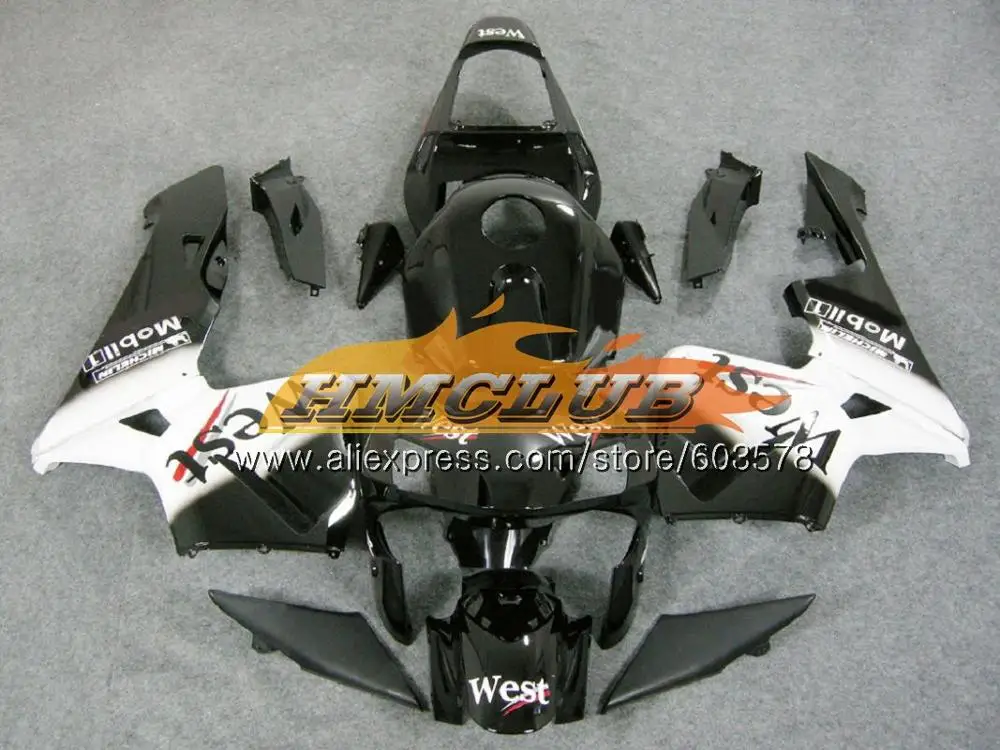 Литые изделия для Honda CBR 600RR 600F5 CBR600 RR 2003 2004 72CL. 84 CBR600RR CBR600F5 CBR 600 RR F5 03 04 OEM стиральная машина с черным серебро обтекатели - Цвет: No. 12