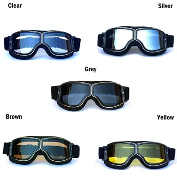 

Motocross Goggles Helmet Pilot Scooter Retro Moto Outdoor Dirt Bike Riding Sunglasses Motorcycle Glasses 1 Pair