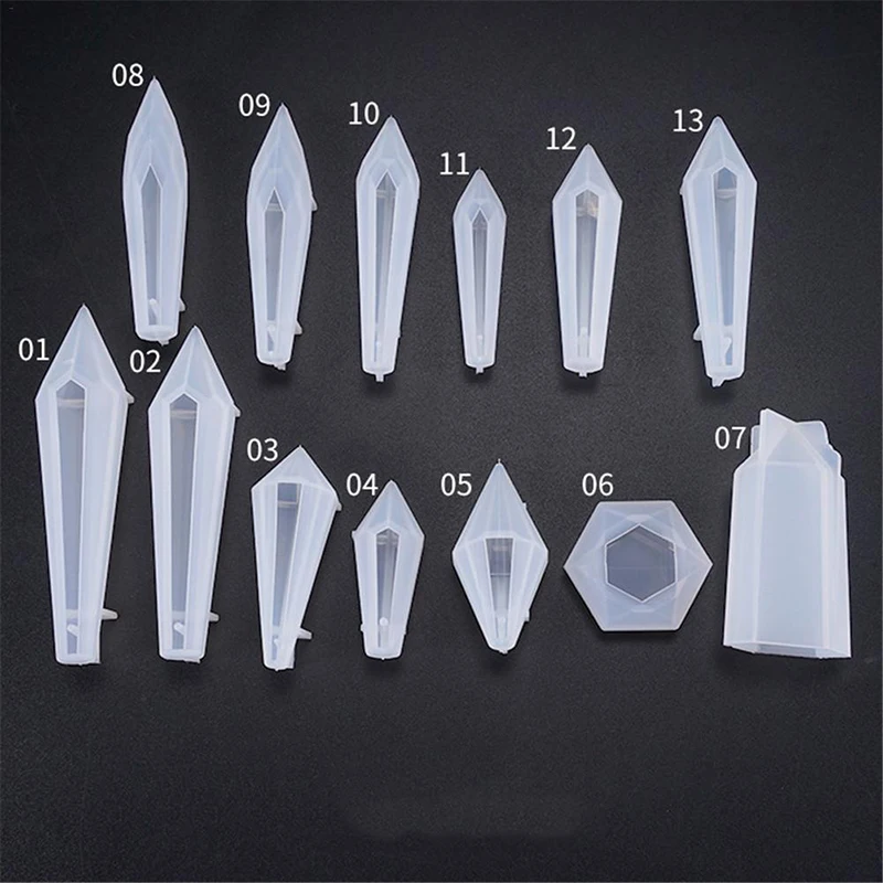 New Assorted Shape Silicone Earring Necklace Pendant Mold For Resin Forms Crystal Epoxy Soap Mould Jewelry Making DIY Crafts