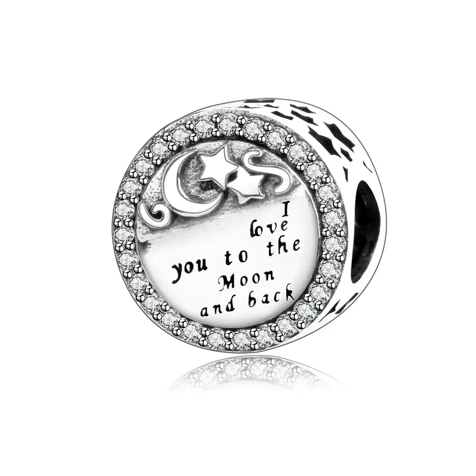 I Love You To The Moon And Back Charm Beads Pendant Fit Original Pandora Charm Bracelet 925 Silver Jewelry Valentine S Day Gift Beads Aliexpress