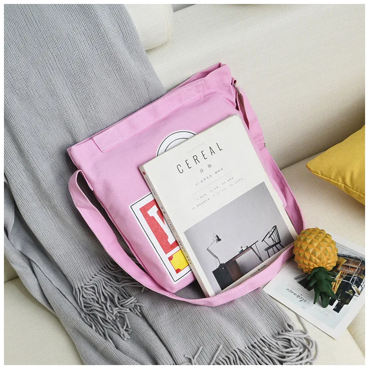 Cross Border for New Style Single-shoulder Canvas Bag Japanese Style Cartoon WOMEN'S Messenger Bag Women's College Student