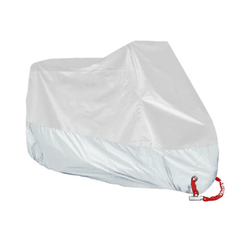M-silver Крышка мотоцикла M L XL 2XL 3XL 4XL Универсальный Открытый УФ протектор для скутера Водонепроницаемый велосипед пылезащитный чехол 10 цветов - Цвет: M-silver