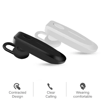 

FOOVDO Mini Bluetooth Earphone Stereo Bass Blue Tooth Headset Handsfree Earloop Wireless Earpiece With Mic For All Smart Phones