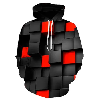 

Hoodies men women Hoodie boys girls Blue +white plaid 3Dprinting
