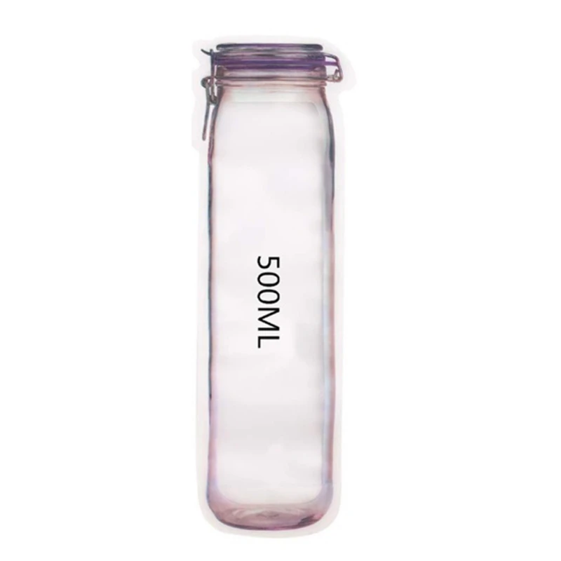 5 шт Матовый герметичный мешок прозрачный бытовой герметичный мешок стеклянная бутылка шаблон герметичный мешок портативный - Цвет: 31.8cmx10.5cmx7cm